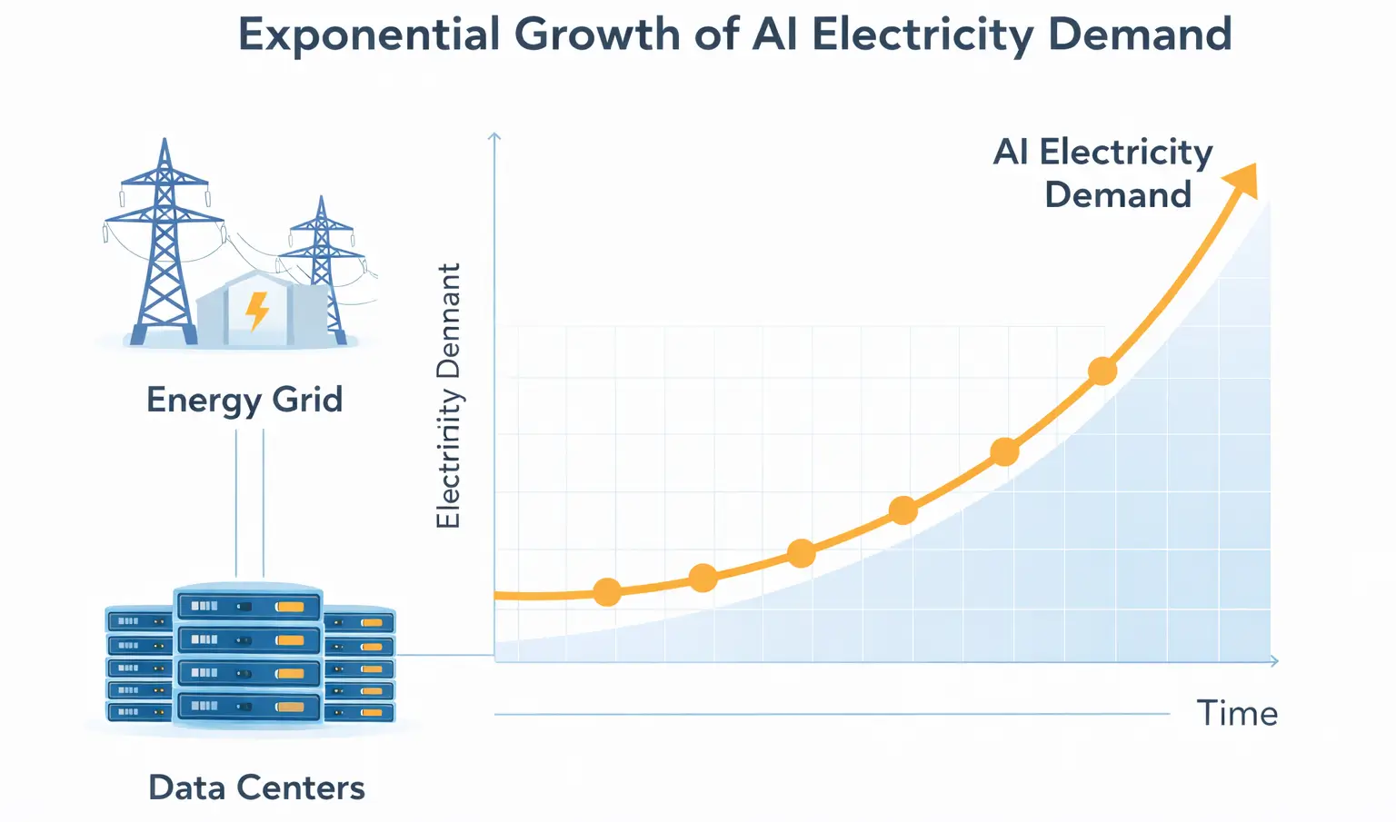 Large-scale AI data center infrastructure powering artificial intelligence models.