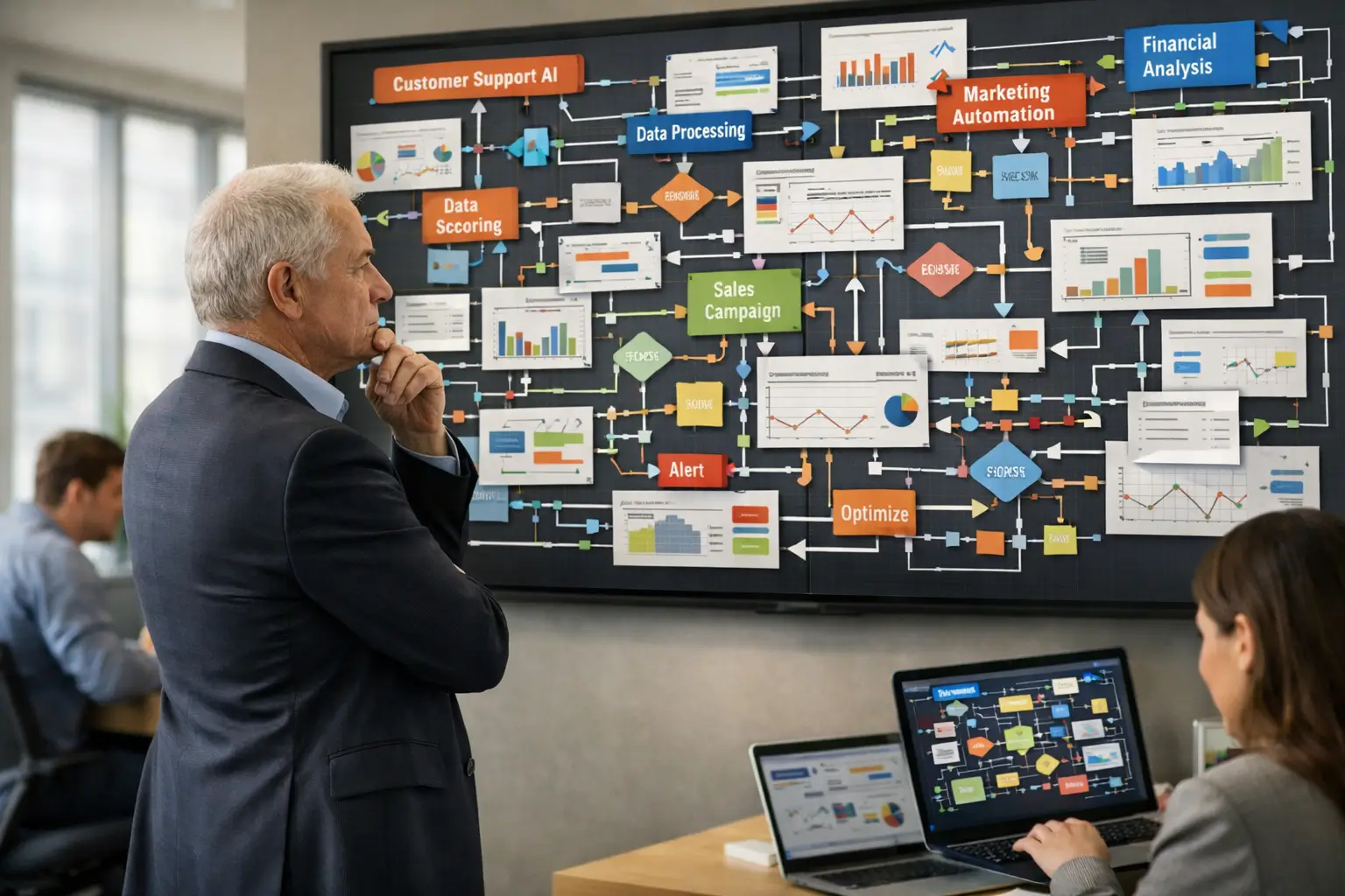Multiple employees independently using AI tools across different departments without coordination