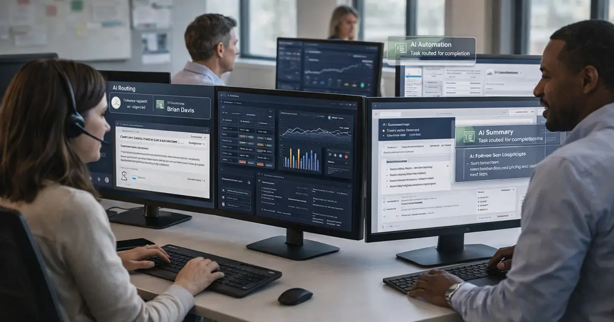 Team using AI-powered systems integrated across business workflows