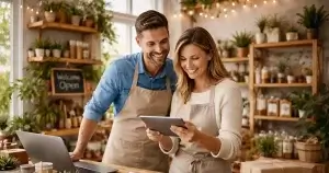 Small business owners exploring AI.